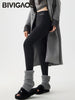 Autumn Winter Thick Foot Pants Sharkskin Leggings Women's Rabbit Fleece Warm Leggings High Waist Elastic Non Trace Yoga