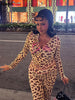 Leopard Contrast Letter Print 2 Piece Set Women Hooded Full Sleeve Crop Jacket+Skinny Stretch Flare Pants Suits