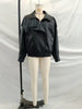 Women's Autumn Standing Collar Leather Jackets Windproof Loose Fold Coats Vintage Style High Street Outdoors Clothes
