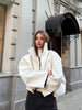 Urban Solid Pu Leather Women Jacket Street Stand Collar Long Sleeve Female Outwear Autumn Winter Lady Streetwear