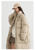 Women Down Coats Long Thick Warm Down Jackets Overcoat White Duck Down Loose Casual Jacket Autumn Winter