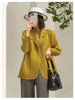 Pleated Blazers For Women Spring Lapel Single Breasted Long Sleeves Coat Female Coat 2DA3117