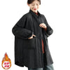 Retro Thickened Cotton Coat Women's Big Pocket Medium-Length Casual Large Size Quilted Winter Jacket W961