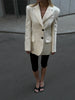 Women's Autumn Winter Slim Waist Chic Blazer Coats Office Ladies Double Breasted Suits Jacket Women Clothing