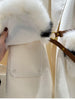Women Winter Cashmere Wool Woolen Jacket Real Natural Fox Fur Pocket Coat Ladies Outwear Jacket