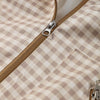 Casual Grid Drawstring Loose Coat Women Stand Collar Button Waist-Closed Female Jacket Spring Lady Street Outwears Chic