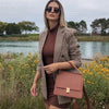 Elegant Plaid Long Sleeve Blazers Women Double Breasted Office Suit Jacket Woman Casual Turn Down Collar Outwear Lady