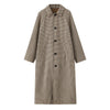 Double Sided Plaid Long Jackets For Women Single Breasted Long Sleeve Commute Street Female Trench Coat Autumn Chic Outwear