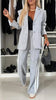 Female Office Blazer 2 Piece Sets Autumn And Winter Long Sleeves Suit Women's Suit Pimp Stitching Pants Pocket Suit