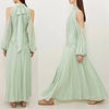 Customized Prom Dress Chiffon Pleat Draped Rhinestone A-line High Collar Midi Dresses Occasion Party Gown for Women