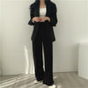 Elegant Office Lady Business Suit Set Blazers Spring Women's Clothing Suit Jacket Casual Pants Set Wide Leg Suit Pants