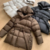 Winter Women's Down Jackets Ultra Light Warm Cusual Coat Female Puffer Jacket With Belt Plus Size Hooded Short Parka