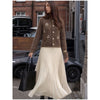 Chic Embroidery Pink Lace Up Woman Short Coat Casual Long Sleeves V Neck Jacket Autumn Lady Commuter Street Outerwear