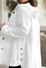 Women's outerwear top autumn hooded loose fitting women's corduroy casual jacket