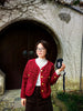 Pirce WineRed Tweed Coats Female Autumn Winter Temperament Short Jacket Korean All-Match O-Neck Outerwear
