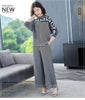 Two piece Women's Knitwear Casual Sets Spring Autumn Loose Temperament Pullover Tops+Wide leg Pants Female