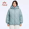 Women's Jacket Winter Plus Size Bio Down Jackets Hooded Quilted Cotton Coat Women Parka Female Clothing Split Hem