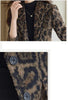 Women Leopard Printed Woolen Blazer Long Sleeve Single Breasted Autumn Winter Jacket Streetwear Ladies Blazer Female Outerwear