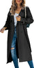 Trench Women Coats Mid Length Coat Turn Down Collar Full Sleeve Double Breasted Elegant Splice Lace Up Jackets Autumn