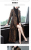 High End Leopard Coat Women Spring Autumn Korean Slim Long Trench Coat Female Windbreaker With Belt Mother Outwear 4XL
