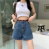 Casual Blue Denim Shorts for Women Stylish Streetwear Loose Comfortable Short Jeans Classic Versatile Everyday Jean Shorts