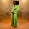 Street OL Work Women's Set Long Sleeve Blazers Tops and Wide Leg Pants Suit Fall Vacation Two 2 Piece Set Outfits