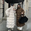 Winter Long Parkas Coat for Women Korean Oversized Stand Collar Cotton-Padded Jacket Windproof Warm Thick Parkas Outerwear