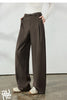 Women's Wide Leg Suit Pants Fall Drapey Seam Detail Tailored Office