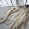 Korean Women's Knitted Sweater Double Zipper Stand Collar Coat Autumn Winter Casual Versatile Loose Cardigan Tops 3XL