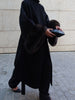 Lady Long Wool Blend Coat Stand Collar Faux Fur Cuffs Belted Waist Loose Oversized Maxi Wrap Outerwear Elegant Winter Overcoat