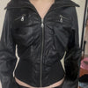 Women Faux Leather Jackets Solid Short Coat Zipper Pocket Turn Down Collar Long Sleeve Waist Cinched Slim Streetwear Autumn