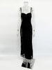 Black Lace Sheer Long Dress For Women Autumn Sexy Hollow Side Slit Maxi Dresses Party Club Bodycon Elegant Dress
