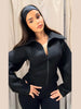 Stand Collar Side Placket Suit Jacket Women Elegant Long Sleeve Button Pocket Loose Coats Spring Chic Office Lady Outerwears