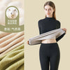 Women's Cashmere Silk Thermal Underwear Thermal Tops Warm Pants Thickened Solid Color Half Turtleneck Long Sleeve Winter Clothes