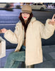 Winter Short Jacket Woman Parkas Thick Warm Spliced Hooded Parka Oversized Korean Loose Cotton Padded Outerwear