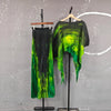 Niche Chic Printting Pleated Women's Two Pieces Set Irregular Pullover Top And Elastic Waist Wide Leg Pants 2DB3867