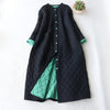 Oversized Quilted Cotton Jacket Women - Long Thin Casual Coat, Loose Fit Solid Color Full Sleeve, Versatile Commuting Wear Z367