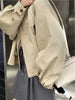 Korea Short Outerwear Woman Casual Loose Lazy Chic Long Sleeve Cotton Blends Windbreaker Coats Thin Thench