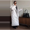 Detachable Triangle Shawl Long Puffer Coat Stand Collar Waist Tie Belt Button Solid Loose Women Coats Winter Commute Outfit