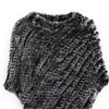 Women's 100% Real Natural Rabbit Fur Knitted Pullover Poncho Lady Cape Genuine Fur Shawl Warm One Size