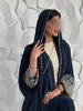 Middle Eastern Muslim Women Abayas +Hajib 2pcs Islamic Kaftans Casual Maxi Dresses Arabian Jilbabs Full Sleeve Open Front Abaya