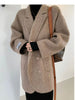 Double-sided Cashmere Coat Long Wool Thickened Suit Style Thickened Loose Wool Jacket Coat for Women