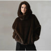 Winter Women's Furry Hooded Faux Fur Pullover Women Loose Full Sleeve Warm Solid Coat Winter Lady Street Chic Outwear