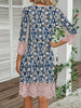Elegant Women Dress Loose Casual Dress Women Printed Dress Temperament