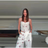 Floral Printed 3pcs Sets for Women Strap Corset Lapel Blazer Jacket Straight Pants Lady Set Vacation Outfits Suits