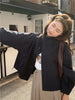 Korea Short Outerwear Woman Casual Loose Lazy Chic Long Sleeve Cotton Blends Windbreaker Coats Thin Thench