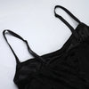 Dark Punk High Split Hem Straps Dess 90s Streetwear Gown Women Sexy Corn Bandage Velvet Dresses Mall Gothic Clothing