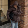 Casual Thicken Women's Jacket Waist Belt Full Sleeve Female Padded Coat Warm Winter Chic Loose Street Lady Outerwear