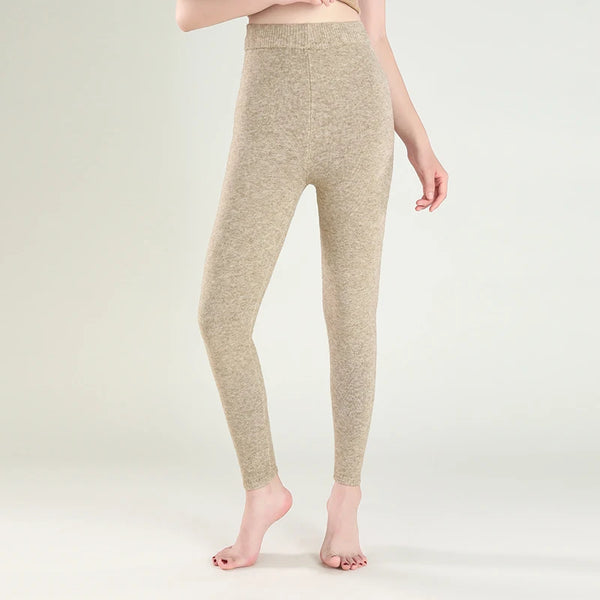 Autumn And Winter Women's Leggings, Pure Wool Pants, Slim Fit And Warm Leggings, With Elastic Pants Underneath