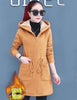Plus Velvet Thick Lamb Plush Jacket Women Autumn Winter Parkas Lace-Up Of Hooded Loose Long Embroid Trench Coat Female